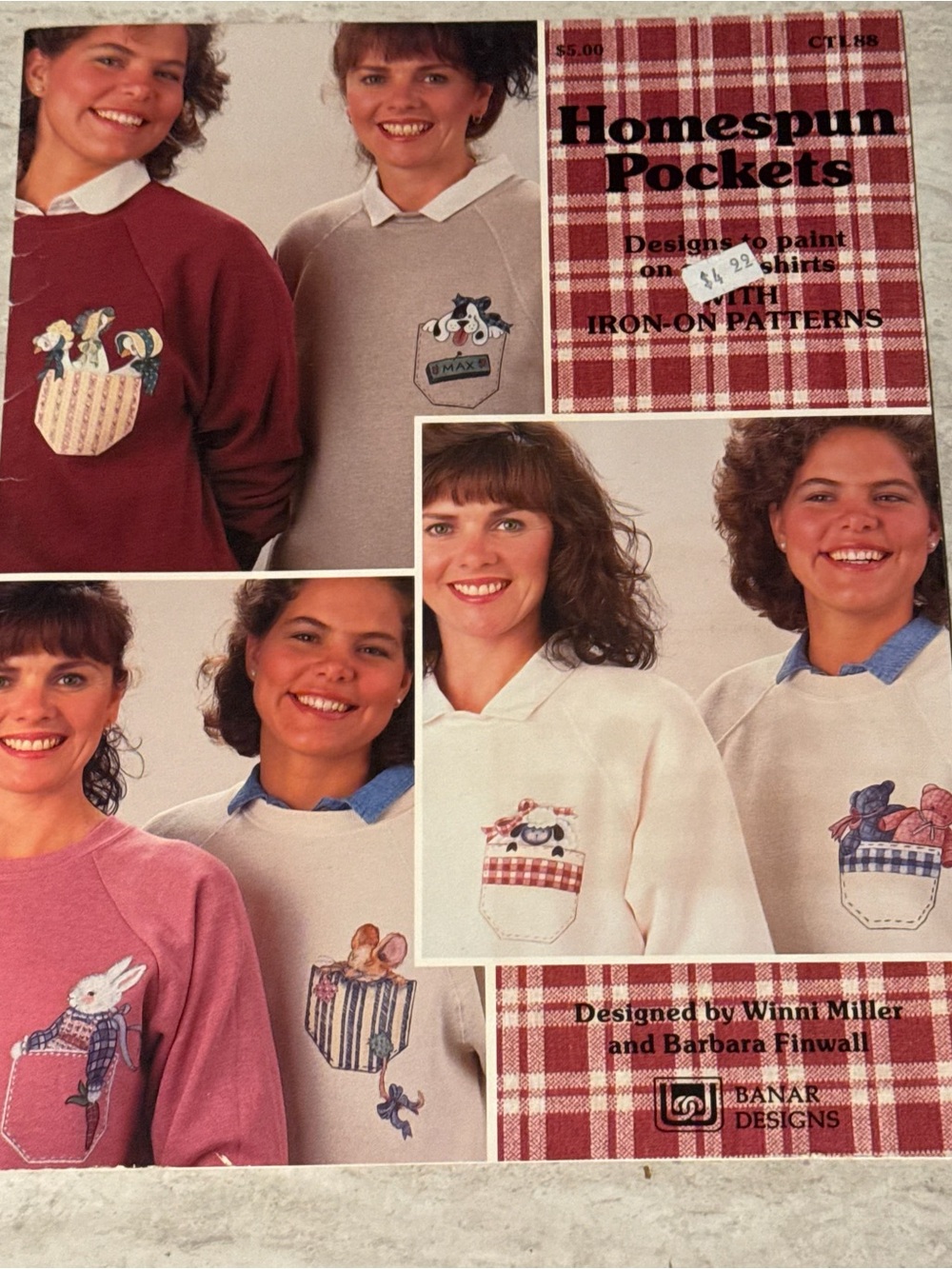 Vintage Homespun Pockets Crafting ‎ Leaflet 1988